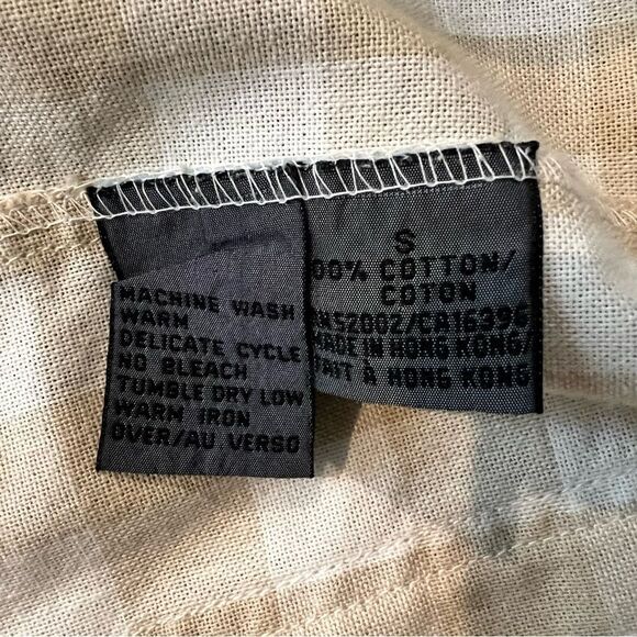 Vintage Oversized White & Tan check Blazer by Liz Wear size Small - Picture 7 of 8